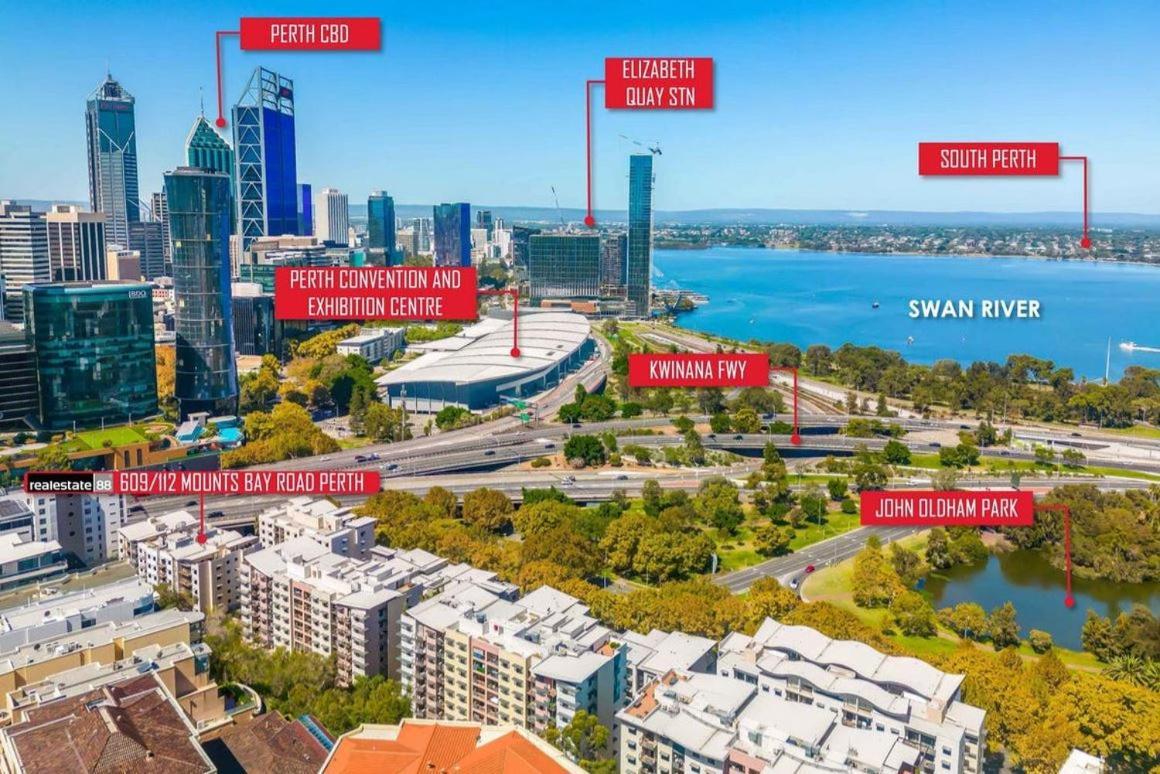 Lovely City Apartment With Private Courtyard, Pool, Free Parking, Gym Perth Eksteriør billede